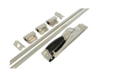 Crémone à levier en applique laiton nickelé (1928)