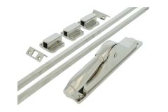 Crémone à levier en applique laiton nickelé (1930-1932)