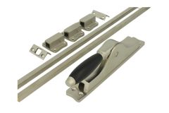 Crémone à levier en applique nickel satiné (1929)