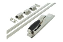 Crémone à levier en applique laiton nickelé (1929)