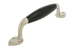 Poignée de porte 185mm laiton nickelé bakélite (1935)