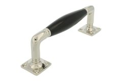 Poignée de porte 170mm laiton nickelé bakélite