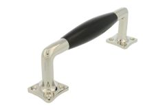 Poignée de porte 170mm modèle moderne laiton nickelé bakélit