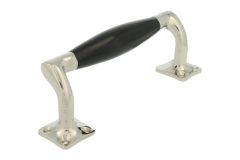 Poignée de porte laiton nickelé bakélite modèle moderne