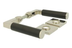 Béquilles de porte "Bauhaus" en laiton nickelé bois d'ébène