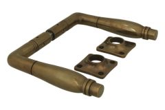 Béquilles de porte laiton patiné, paire (1928)