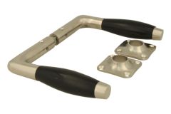 Béquilles de porte nickel satiné bakélite (paire)