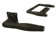 Béquilles de porte laiton noir bois d'ébène (1932) paire