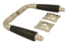 Béquilles de porte nickel satiné bois d'ébène (1904)