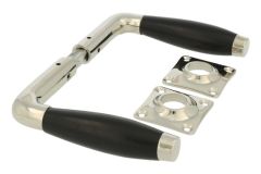 Béquilles double laiton nickelé bois d'ébène (1932)