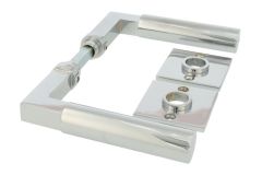 Béquilles de porte "Bauhaus" en chromé (paire)