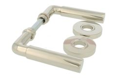 Béquilles de porte "Frankfurter" laiton nickelé (paire)