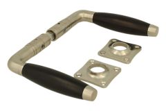 Béquilles de porte nickel satiné bois d'ébène (1931)