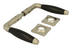 Béquilles de porte nickel satiné bois d'ébène (1929)