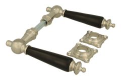 Béquilles de porte en nickel satiné bois d'ébène (1905)