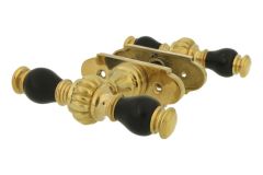 Béquilles de porte T modèle laiton poli (paire)