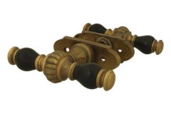 Béquilles de porte T modèle laiton patiné (paire)