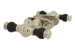 Béquilles de porte T modèle laiton nickelé (paire)