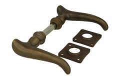 Béquilles de porte laiton patiné (paire)