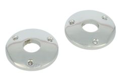 Rosace ronde en chromé,diamètre du trou 15mm (paire)