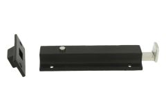 Verrou à ressort de porte nickel/noir