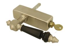 Poignée de fenêtre à clé (1890) nickel satiné en corne