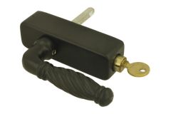 Poignée de fenêtre à clé en fonte noire