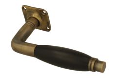 1/2 poignée de porte laiton patiné bois d'ébène (1928)