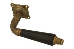 1/2 poignée de porte laiton patiné bois d'ébène (1904)