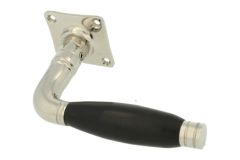 1/2 poignée de porte laiton nickelé bois d'ébène (1926)