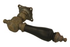 Demi ensemble de poignée de porte réversible laiton patiné