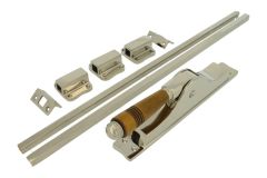 Crémone à levier en applique laiton nickelé en corne (1908)