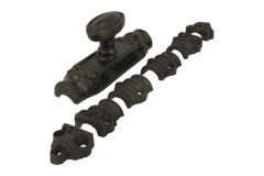 Crémone en applique pour fenêtre fonte bouton ovale