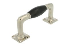 Poignée de tirage 130mm laiton nickelé bakélite