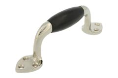 Poignée de tirage 145mm laiton nickelé bakélite