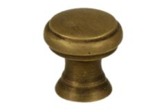 Bouton de meuble laiton patiné petit Ø 17mm H17mm