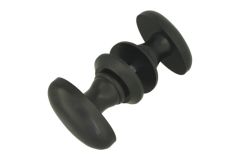 Bouton de porte double en bois de hêtre noir