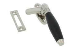 Loquet de fenêtre à battants, laiton nickelé. Gauche