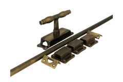 Crémone en applique pour fenêtre (1928) laiton patiné