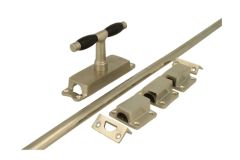 Crémone en applique pour fenêtre nickel satiné (1926)