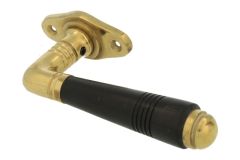 Poignée de fenêtre laiton poli bois d'ébène (1908)