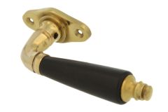 Poignée de fenêtre laiton poli bois d'ébène (1904)