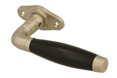 Poignée de fenêtre nickel satiné bois d'ébène (1931)