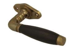 Poignée de fenêtre laiton patiné bois d'ébène (1931)