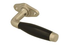 Poignée de fenêtre nickel satiné bois d'ébène (1932)