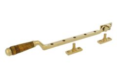 Entrebailleur de fenêtre laiton poli en corne (1908)