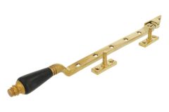 Entrebailleur de fenêtre ornementé laiton poli bakélite