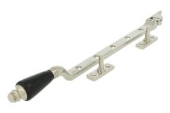 Entrebailleur de fenêtre ornementé laiton nickelé bakélite