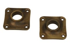 Rosace laiton patiné Ø diamètre 15mm (paire)