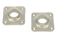 Rosace laiton nickelé Ø diamètre 15mm (paire)